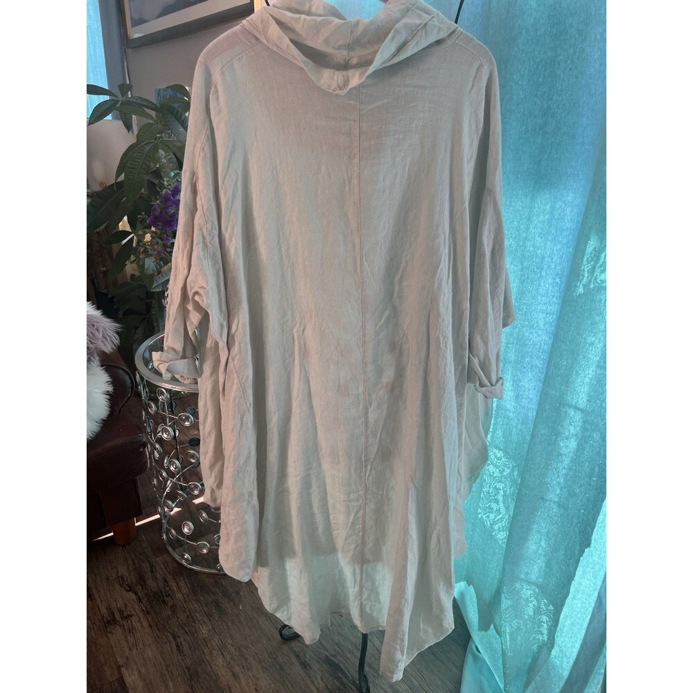 Diverse Italia Plus Size Ivory Linen Tunic Cowl Neck Brand New Size XL To XXXL - Picture 7 of 7